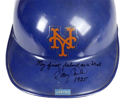 Gary Carter Game Used and Signed First New York Mets Helmet ( PSA/DNA )